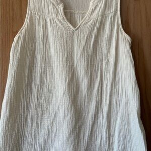 Sky Boutique cotton Chic Cream Sleeveless Tank Top Sz sm